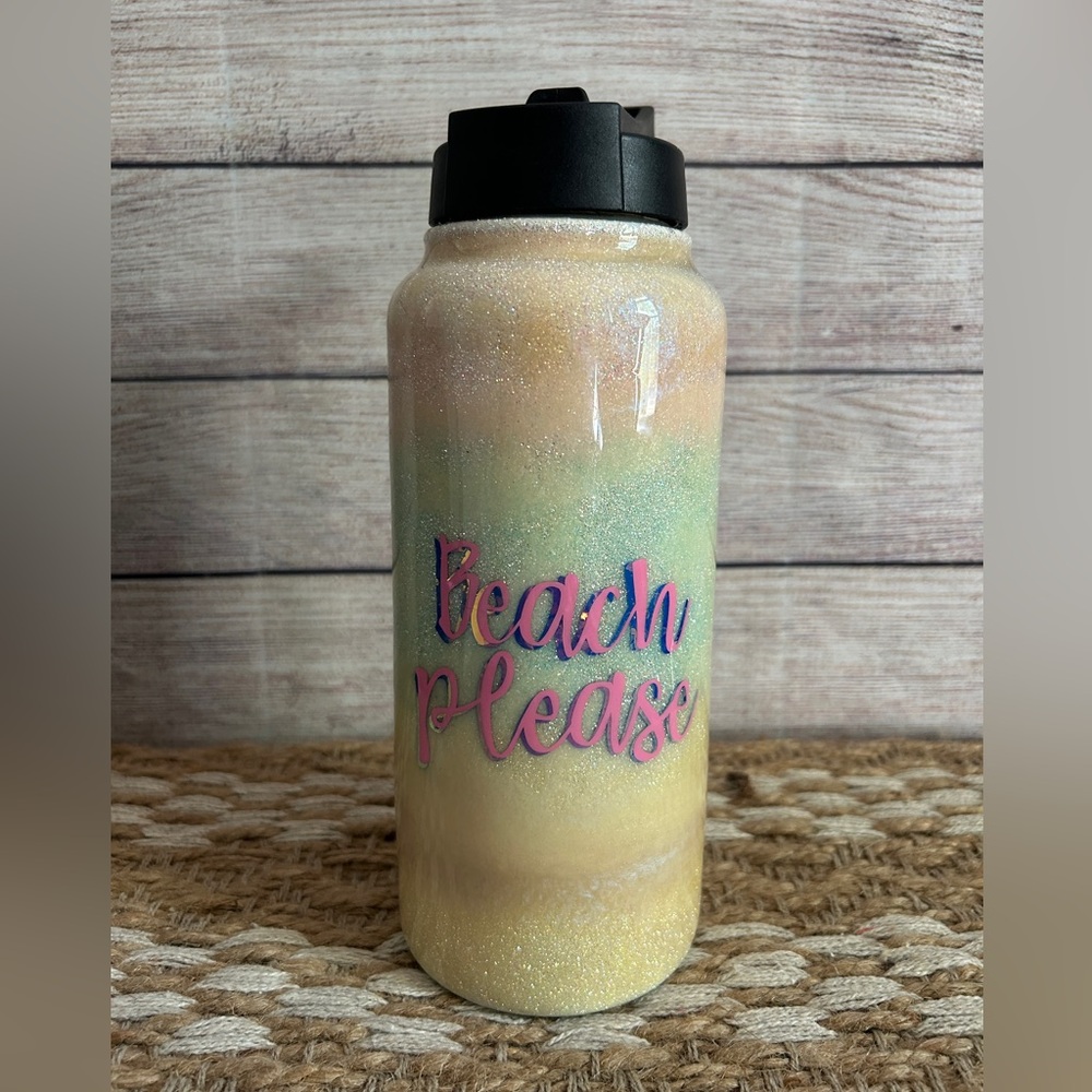 Glitter Dipped Stainless Steel Water Bottle